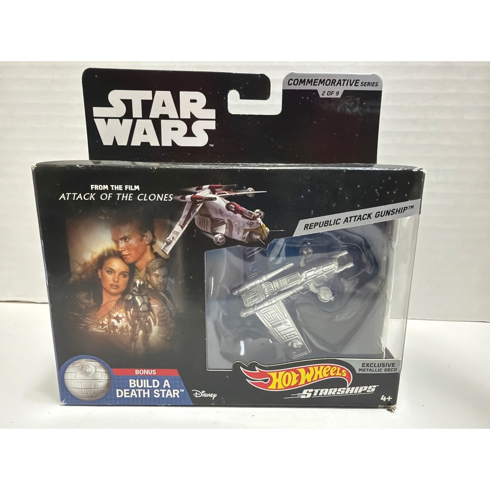 Hot Wheels Star Wars Starships Republic Attack Gunship Metallic Build Death Star